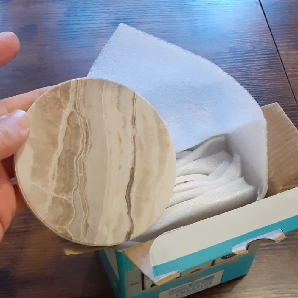 Marble Style Ceramic Coasters Set